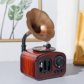 Boîte à musique rétro en bois, phonographe pour maison, Table classique