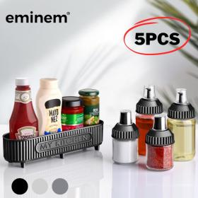 Eminem Ensemble de cuisine 5 Pcs en verre pour épices et huiles