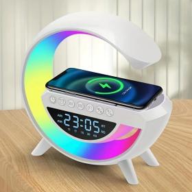 Réveil et Haut-parleur Bluetooth RGB intelligente type Big G Wireless Charger V3  -  BT-3401