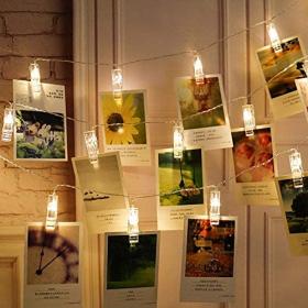 Clips lumineux pour accrocher des photos décoration intérieure